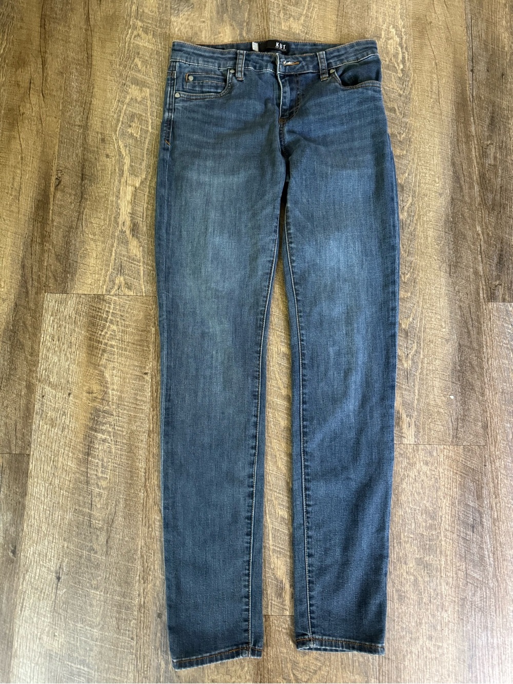Kut from the Kloth Blue Denim Jeans with Contrast Stitching